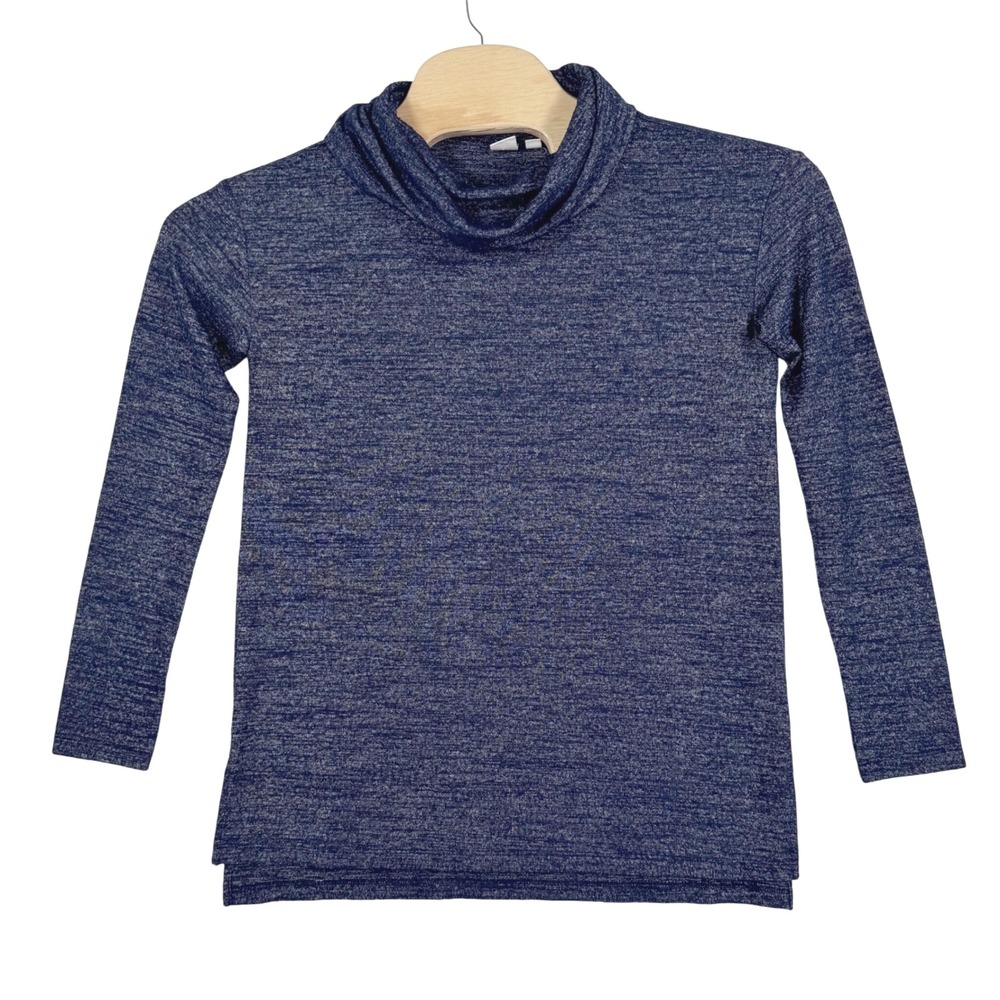 Gap Sweater Cowl Neck Long Sleeve Pullover Top Womens S Blue Cozy